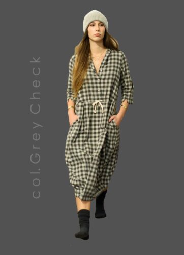Brand:Hannoh Wessel-Modello:DRESS DAMIANA col. Grey Check 52/c