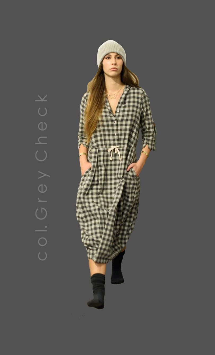 Brand:Hannoh Wessel-Modello:DRESS DAMIANA col. Grey Check 52/c