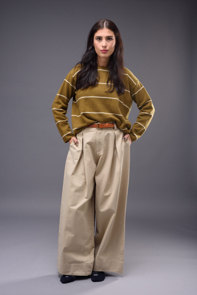 OVERSIZED ROUND NECK PULLOVER 3 referenze col. avocado - grey - navy - immagine 4