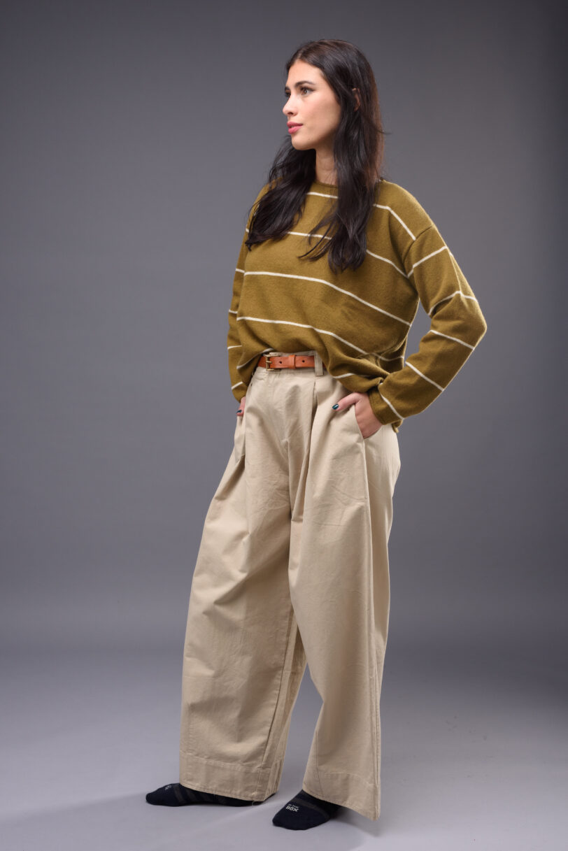 OVERSIZED ROUND NECK PULLOVER 3 referenze col. avocado - grey - navy - immagine 3
