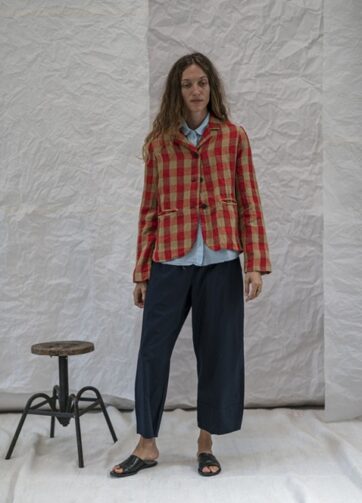 Brand: AeQuamente - Modello: JACKET - Var1 quadri rosso/beige