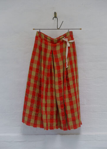 Brand: AeQuamente - Modello: Skirt - Var1 quadri rosso/beige