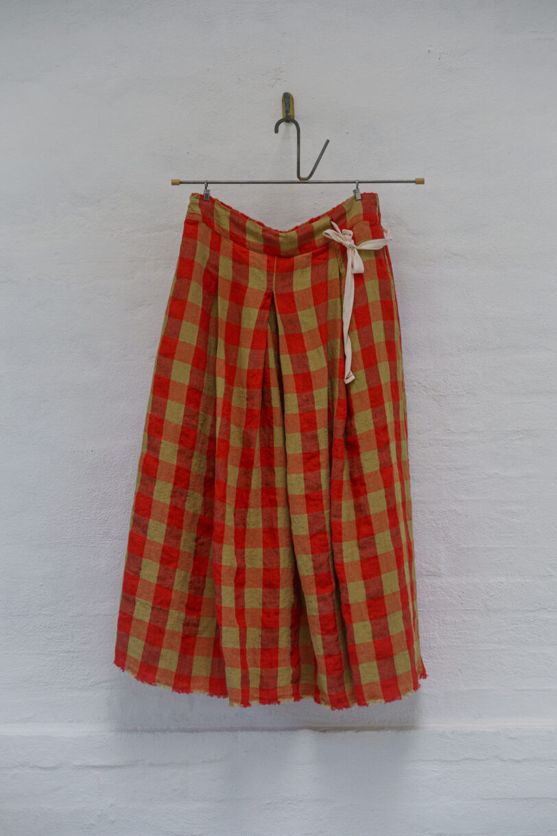 Brand: AeQuamente - Modello: Skirt - Var1 quadri rosso/beige