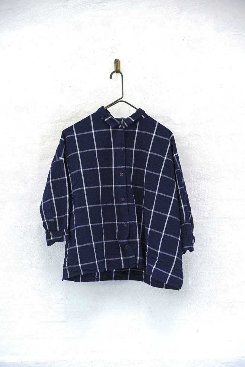 Brand: Hannoh Wessel - Modello: Shirt Savannah Blu Bianco - immagine 3