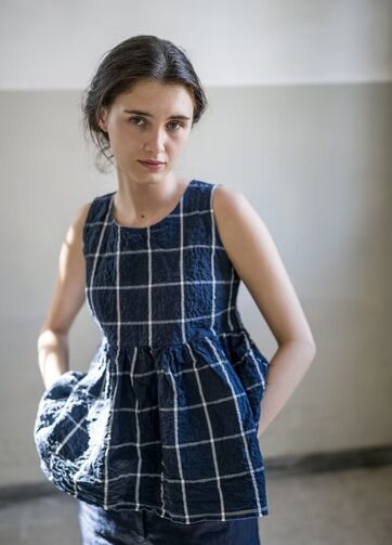 Brand: Hannoh Wessel - Modello: Shirt Sara Blu Bianco