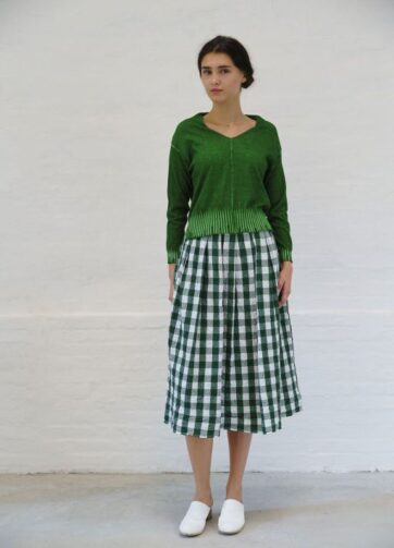 Brand: Hannoh Wessel - Modello: Skirt Joquise Verde Bianco