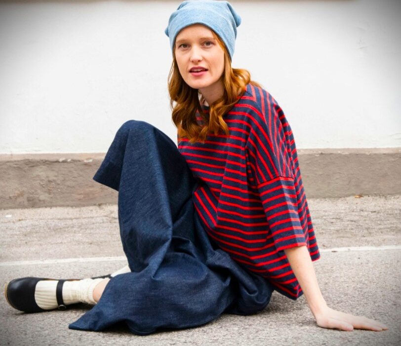 Brand: PeppinoPeppino - Modello: Type 124 La camicia Cropline blu navy/rossa - immagine 6