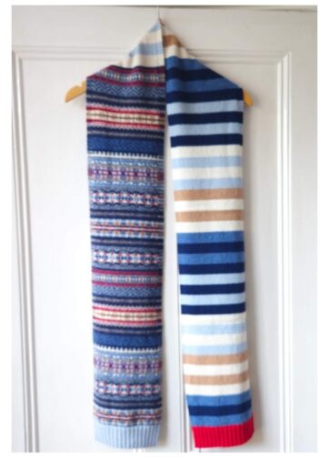 Brand: Eribe'- Modello: Stobo Mini Scarf Navy Reflection - Codice Prodotto: SMSCARF-S4349NAVY-REFLE