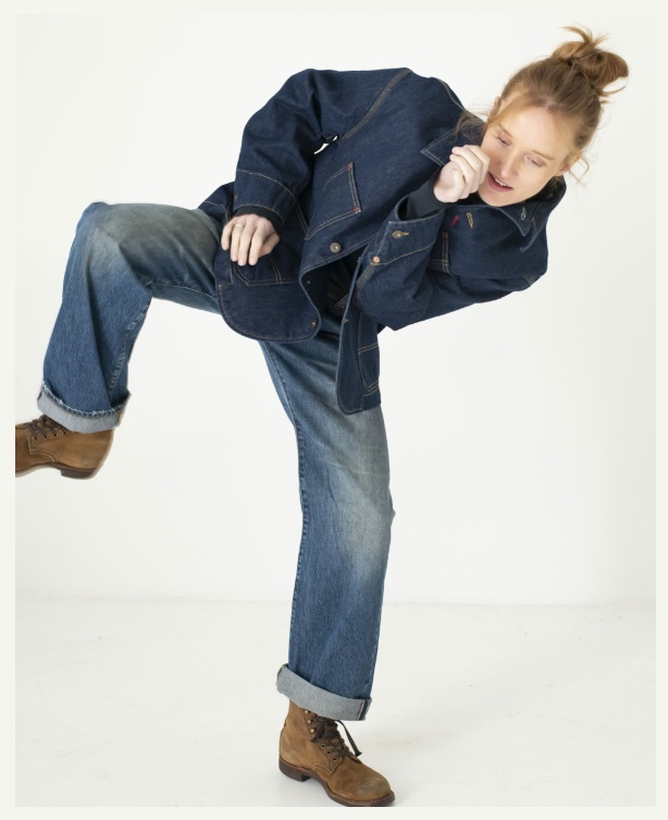 Peppino Peppino Modello: Type 18 Straight The Selvedge Five Pocket Jean Worn in Mid Blue - immagine 3