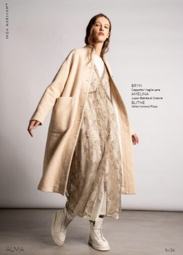 Inga Marshan Modello: Bryne 08crema cappotto maglia jersey