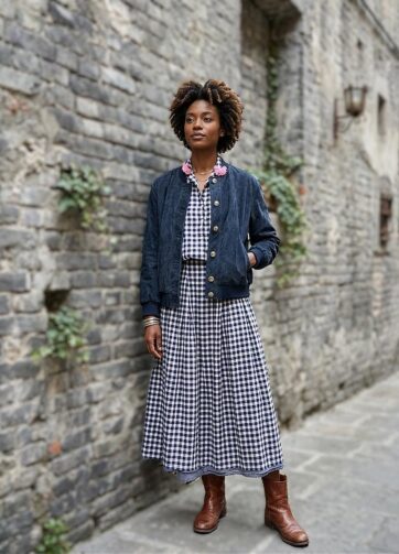 Marchè des Palmiers - Modello: Bomber in pelle scamosciata col. Blue