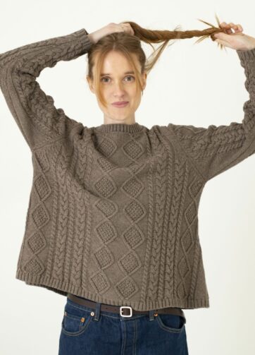 Peppino Peppino Modello: Cable Sweater - Taupe Melange
