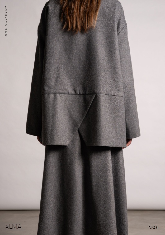 Inga Marshan Modello: Freya 92piombo giacca over flanella - immagine 2