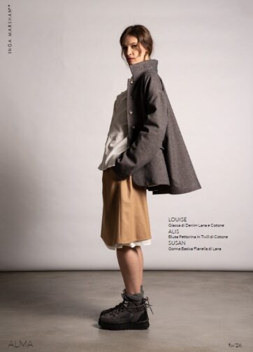 Inga Marshan Modello: Louise unica giacca over denim