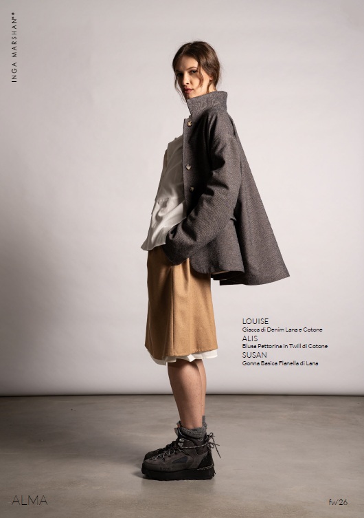 Inga Marshan Modello: Louise unica giacca over denim