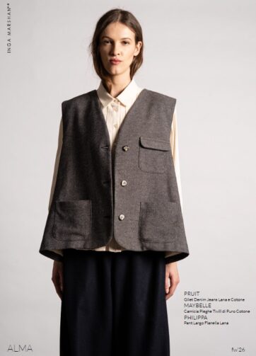 Inga Marshan Modello: Pruit unica gilettone denim